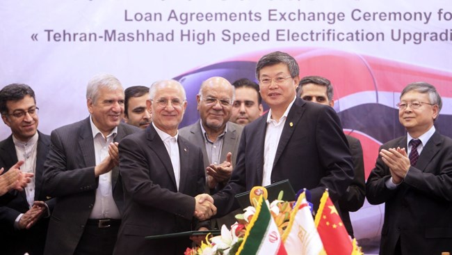 China has opened a $1.7 billion line of credit for the electrification of the 926-km railroad from Tehran to the eastern city of Mashhad in Khorasan Razavi Province, five months after a contract was signed for the project in Tehran.