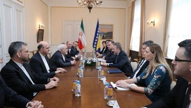 Iranian Foreign Minister Mohammad Javad Zarif held a meeting with members of the Presidency of Bosnia and Herzegovina on various issues.