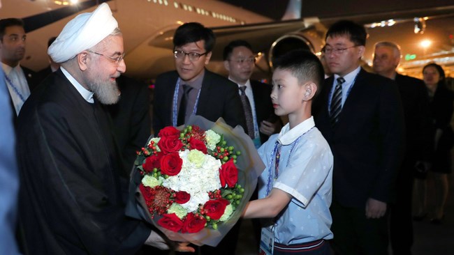 Iran President Hassan Rouhani arrived in China on Friday afternoon to attend the summit of Shanghai Cooperation Organization (SCO).