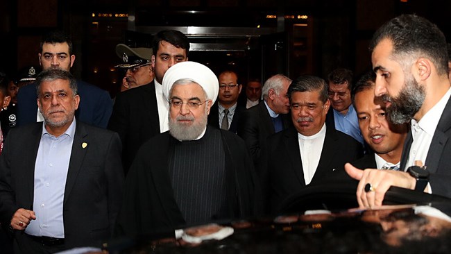 President Hassan Rouhani set off on a trip to Malaysia and Japan on Tuesday to pursue the Islamic Republic’s longtime goal of "looking to the East" and "establishing closer ties with major Asian countries".