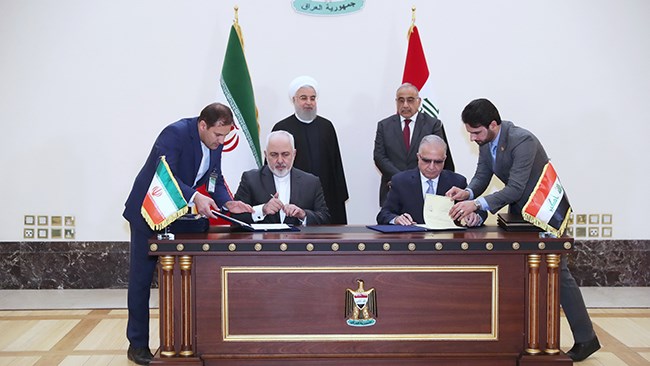 The agreements come on day one of Iranian President Hassan Rouhani’s state visit to Iraq. The railroad is expected to boost mutual trade between the two neighbours.