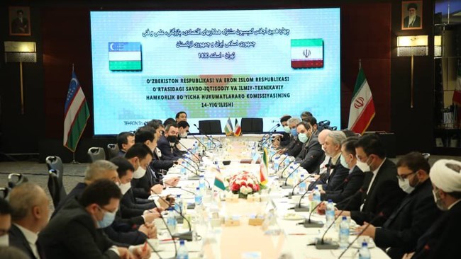 The 14th session of Iran-Uzbekistan Joint Commission was held in Tehran on Sunday and Monday (February 20 – 21) with participation of top-ranking officials from both countries.