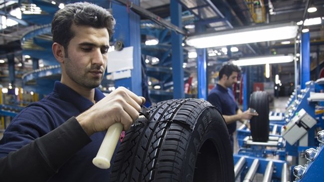 Iranian tire manufacturers produced 5,968,536 million car tires during the first three months of the Iranian year, March 21-June 21, indicating a one percent drop compared to the corresponding figure for the preceding year.