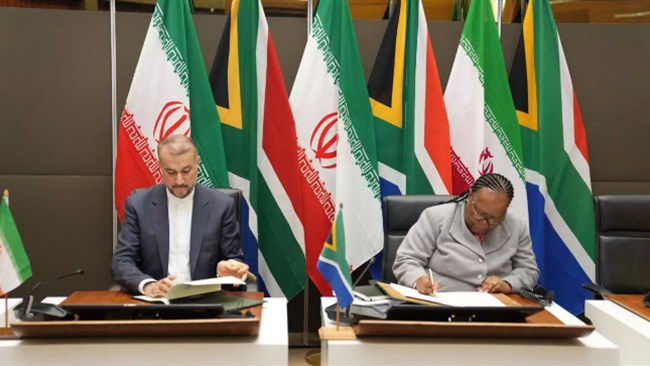 The South African and Iranian foreign ministers have signed a cooperation deal ahead of the BRICS summit in Johannesburg, which Iranian President Ibrahim Raisi will attend.