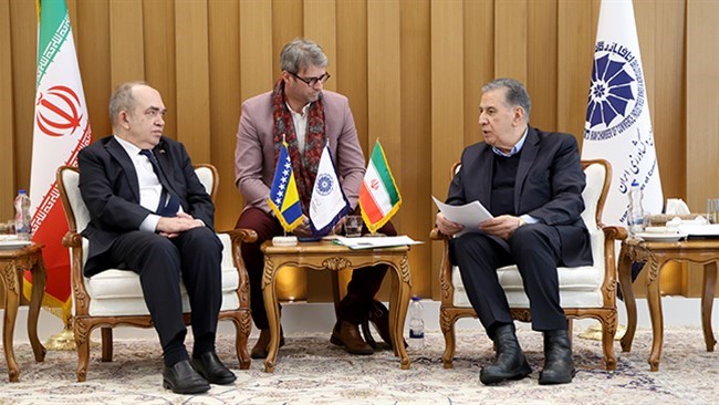 President of Iran Chamber of Commerce, Industries, Mines, and Agriculture Samad Hassanzadeh expressed concern over the current low trade volume between Iran and Bosnia and Herzegovina, calling on both governments and private sectors to implement strategic economic plans to increase bilateral trade.