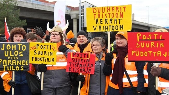 Finland saw widespread labor protests in 2024 over government reforms and welfare cuts, with workers challenging policies seen as undermining their rights and protections.