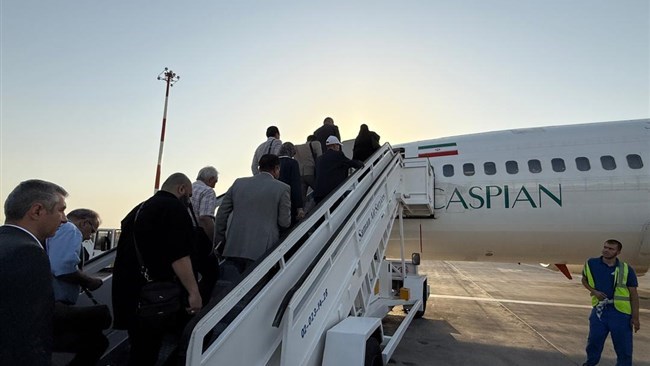 A 96-member business delegation from Iran departed for Yerevan on Sunday, led by Mohammadreza Bahraman, vice president of Iran Chamber of Commerce.